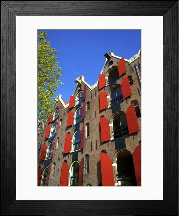 Framed Print : Canal Houses, Jordaan, Amsterdam, Holland