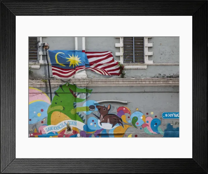 Framed Print : Wall murals, China Town, Kuala Lumpur, Malaysia Framed Print : Wall murals, China Town, Kuala Lumpur, Malaysia