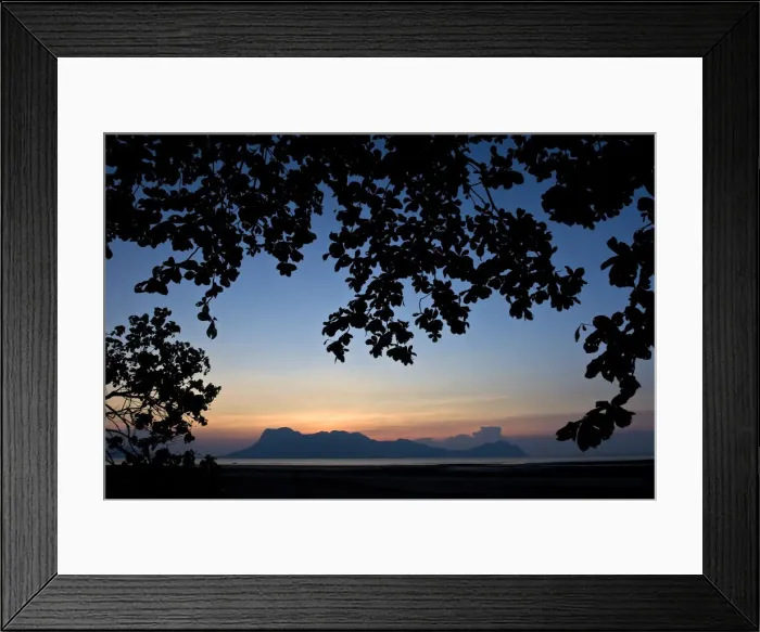 Framed Print : Silhouette of Gunung Sipang Peninsula, Bako National Park, Sarawak, Malaysian Borneo Framed Print : Silhouette of Gunung Sipang Peninsula, Bako National Park, Sarawak, Malaysian Borneo