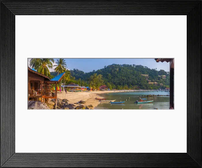 Framed Print : Malaysia, Pahang, Pulau Tioman (Tioman Island), Salang Bay, Salang Village (Kampung Framed Print : Malaysia, Pahang, Pulau Tioman (Tioman Island), Salang Bay, Salang Village (Kampung