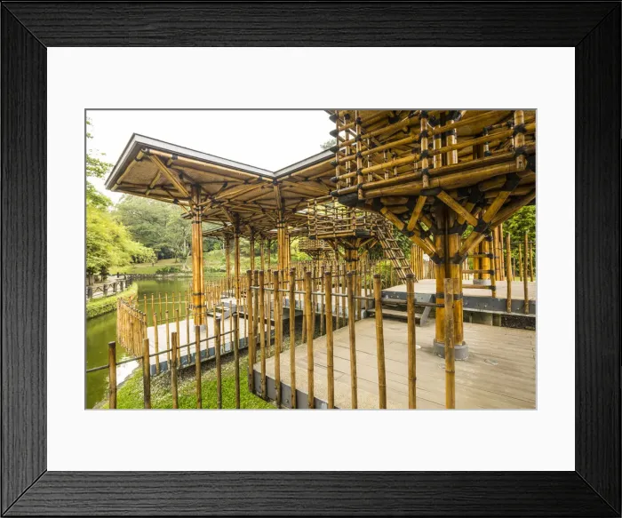 Framed Print : Bamboo Playhouse, Botanical Gardens, Kuala Lumpur, Malaysia