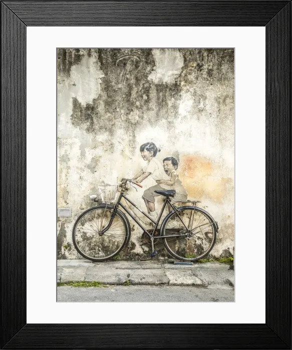 Framed Print : Street art, Armenian Street, George Town, Penang Island, Malaysia Framed Print : Street art, Armenian Street, George Town, Penang Island, Malaysia