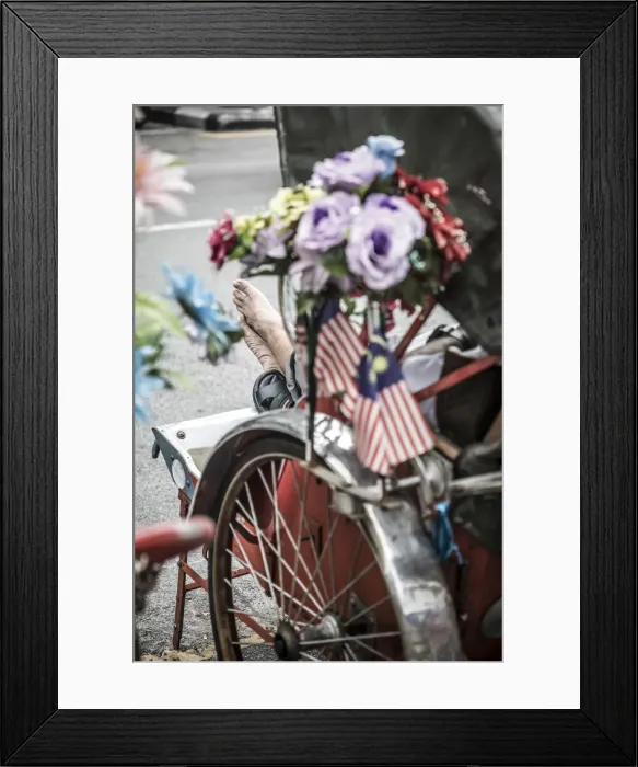 Framed Print : Rickshaw, George Town, Penang Island, Malaysia Framed Print : Rickshaw, George Town, Penang Island, Malaysia