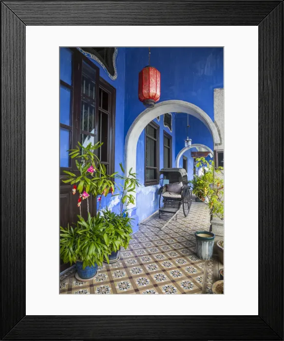 Framed Print : Cheong Fatt Tze Mansion (Blue Mansion) & boutique hotel, George Town, Penang Island Framed Print : Cheong Fatt Tze Mansion (Blue Mansion) & boutique hotel, George Town, Penang Island