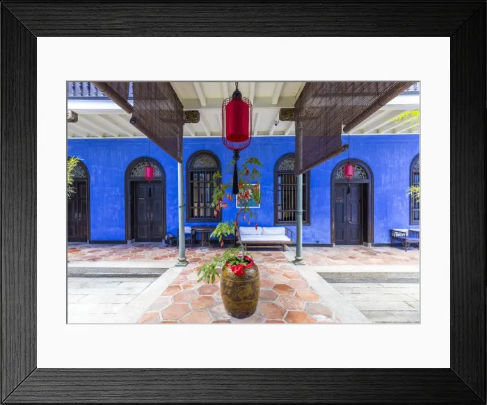 Framed Print : Cheong Fatt Tze Mansion (Blue Mansion) & boutique hotel, George Town, Penang Island Framed Print : Cheong Fatt Tze Mansion (Blue Mansion) & boutique hotel, George Town, Penang Island