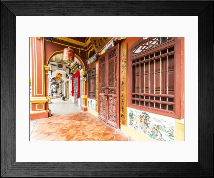 Framed Print : Traditional 19th century shophouse, George Town, Penang Island, Malaysia Framed Print : Traditional 19th century shophouse, George Town, Penang Island, Malaysia