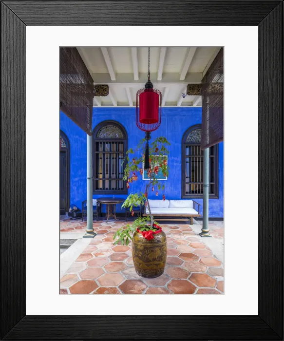 Framed Print : Cheong Fatt Tze Mansion (Blue Mansion) & boutique hotel, George Town, Penang Island Framed Print : Cheong Fatt Tze Mansion (Blue Mansion) & boutique hotel, George Town, Penang Island