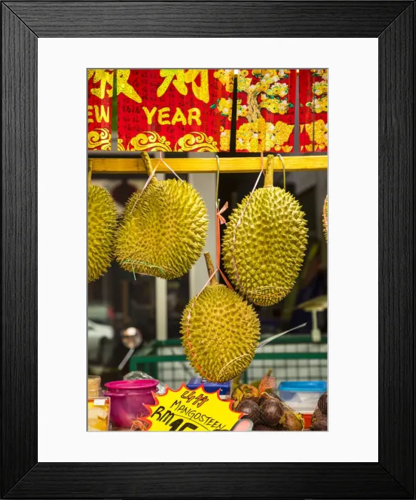 Framed Print : Durian fruit, George Town, Penang Island, Malaysia Framed Print : Durian fruit, George Town, Penang Island, Malaysia