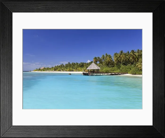 Framed Print : Maldives, Faafu Atoll, Filitheyo Island