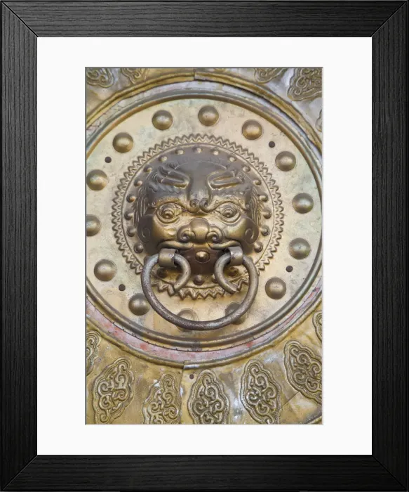 Framed Print : Mongolia, Ulaanbaatar, Entrance gates to Bogd Khann Palace & Museum - Previously a