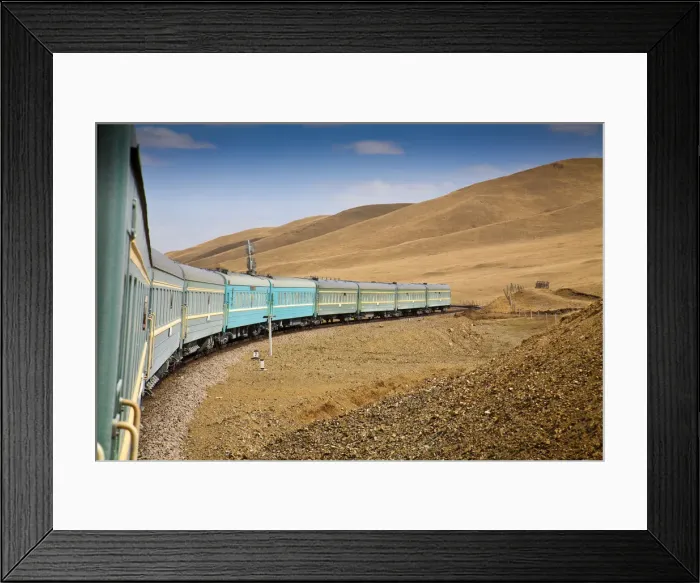 Framed Print : Mongolia, Ulaanbaatar, Trans Mongoian railway - approaching Ulaanbaatar Framed Print : Mongolia, Ulaanbaatar, Trans Mongoian railway - approaching Ulaanbaatar