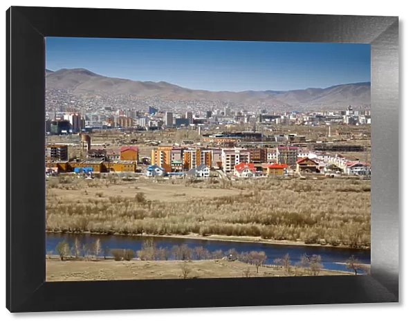 Mongolia, Ulaanbaatar, View of Ulaanbaatar from Zaisan Memorial