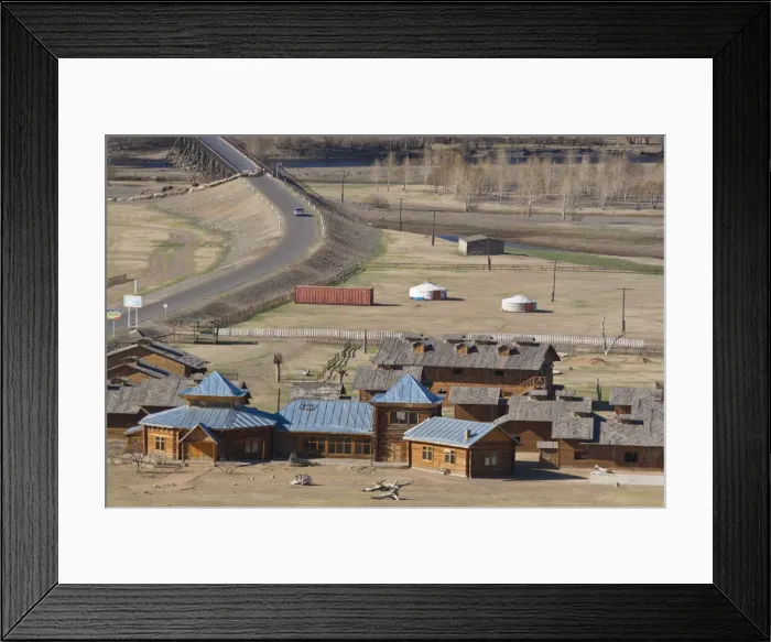 Framed Print : Mongolia, Ulaanbaatar, Village near Terelj National Park Framed Print : Mongolia, Ulaanbaatar, Village near Terelj National Park