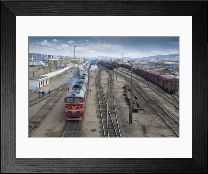 Framed Print : Mongolia, Ulaanbaatar, Ulaanbaatar railway station Framed Print : Mongolia, Ulaanbaatar, Ulaanbaatar railway station