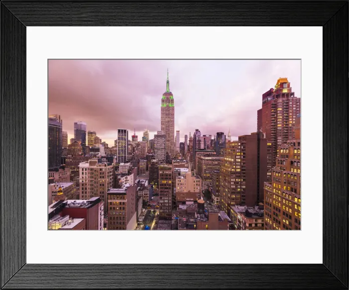 Framed Print : View of Midtown Manhattan and the Empire state building, New York, USA Framed Print : View of Midtown Manhattan and the Empire state building, New York, USA