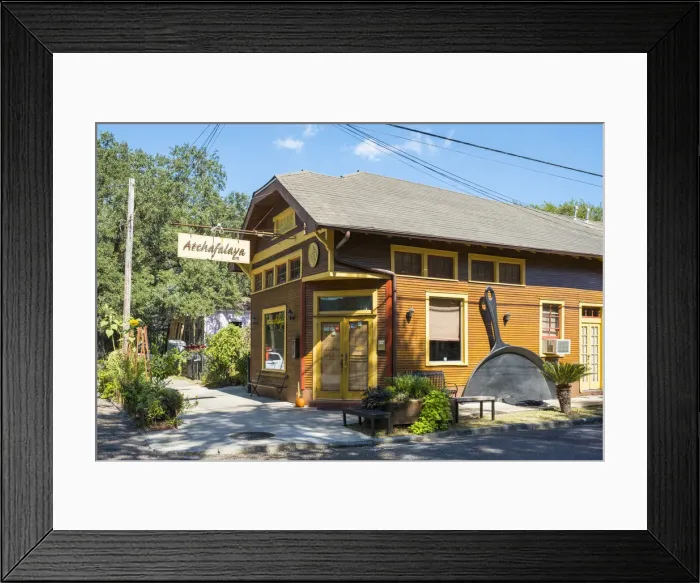 Framed Print : United States, Louisiana, New Orleans. Atchafalaya Restaurant in the Garden District