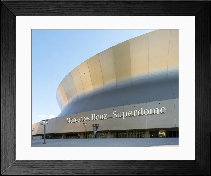Framed Print : United States, Louisiana, New Orleans. Mercedez Benz Superdome, home of the New Orleans Framed Print : United States, Louisiana, New Orleans. Mercedez Benz Superdome, home of the New Orleans