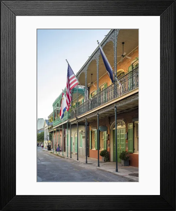 Framed Print : United States, Louisiana, New Orleans. Buildings on Chartres Street in the French Quarter