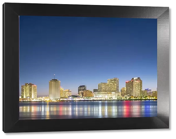 United States, Louisiana, New Orleans. View of downtown New Orleans skyline from across