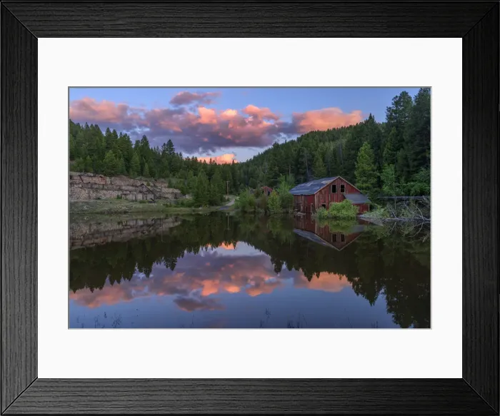 Framed Print : USA, America, Montana, Sunset at Kirkville Ghost Town near Philipsburg