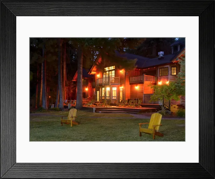 Framed Print : USA, North America, Cascades, Oregon, Suttle Lake Lodge