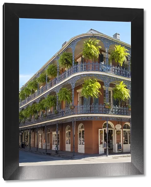 United States, Louisiana, New Orleans. French Quarter balconies on Royal Street