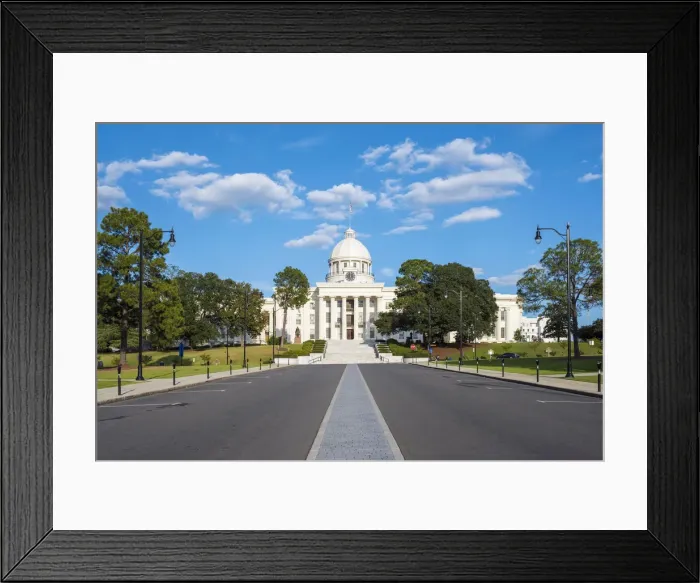 Framed Print : United States, Alabama, Montgomery. Alabama State Capitol building, former First Confederate Capitol, built 1850a€'51 Framed Print : United States, Alabama, Montgomery. Alabama State Capitol building, former First Confederate Capitol, built 1850a€'51