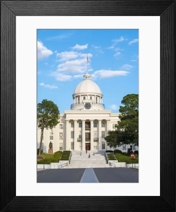 Framed Print : United States, Alabama, Montgomery. Alabama State Capitol building, former First