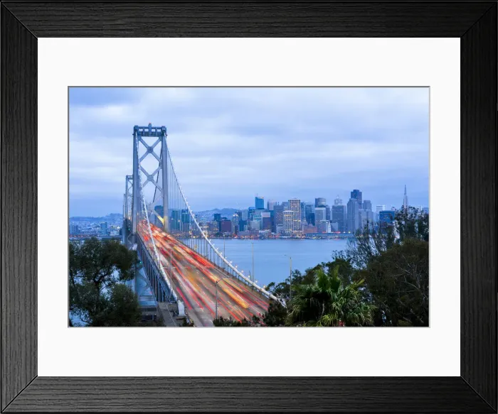 Framed Print : North America, USA, America, California, San Francisco, traffic on the bay bridge Framed Print : North America, USA, America, California, San Francisco, traffic on the bay bridge