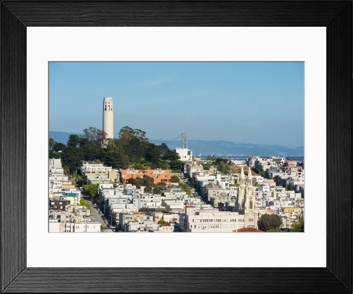 Framed Print : North America, USA, America, California, San Francisco, Rooftops and coit tower Framed Print : North America, USA, America, California, San Francisco, Rooftops and coit tower