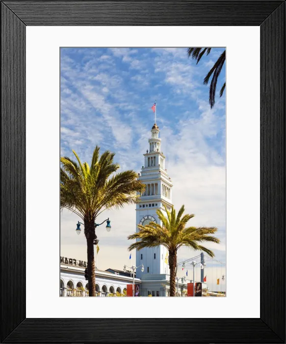 Framed Print : North America, USA, America, California, San Francisco, San Francisco port clock tower
