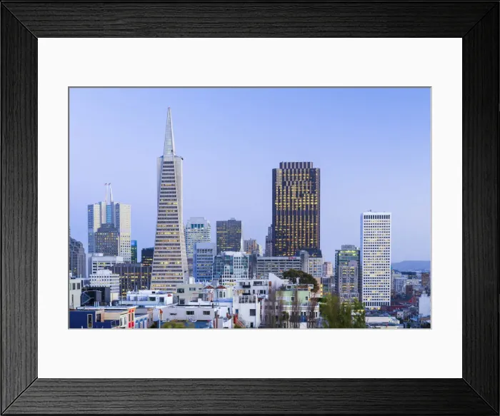 Framed Print : North America, USA, America, California, San Francisco, Transamerica building