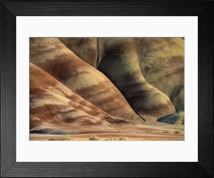 Framed Print : USA, Oregon, Wheeler County, Mitchell, Day Fossil Beds National Monument and Painted Framed Print : USA, Oregon, Wheeler County, Mitchell, Day Fossil Beds National Monument and Painted