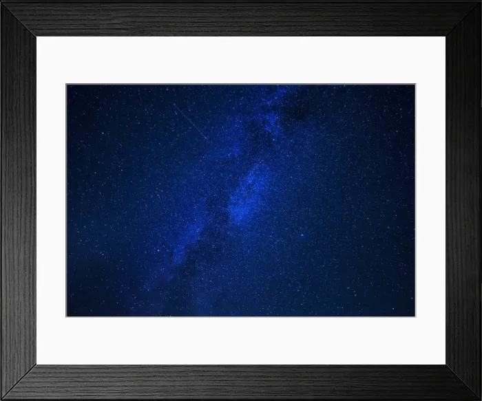 Framed Print : USA, Oregon, Central Oregon, Fort Rock, Shooting star and night sky