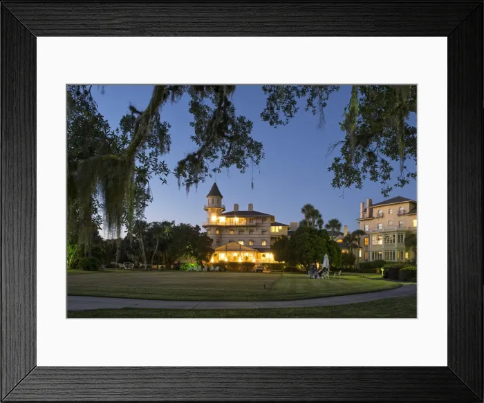 Framed Print : USA, Georgia, Southeast, low country, Jekyll Island Club at night Framed Print : USA, Georgia, Southeast, low country, Jekyll Island Club at night