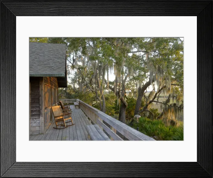 Framed Print : USA, Georgia, Little St. Simons Island, the lodge on the island at sunset Framed Print : USA, Georgia, Little St. Simons Island, the lodge on the island at sunset