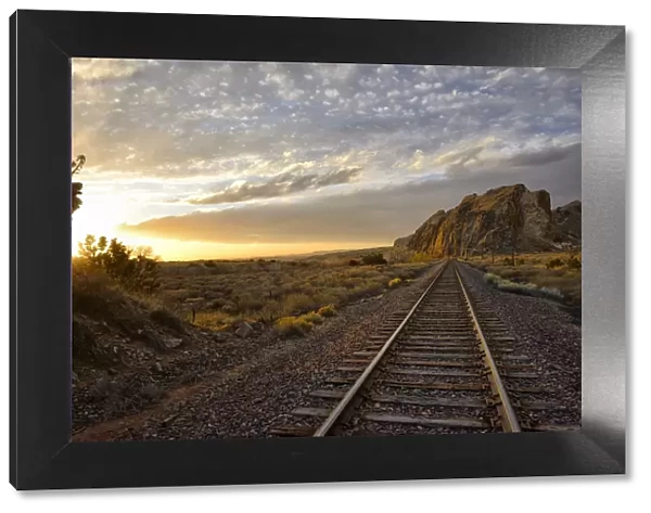 Railroad Tracks, Cerrillos, New Mexico, USA