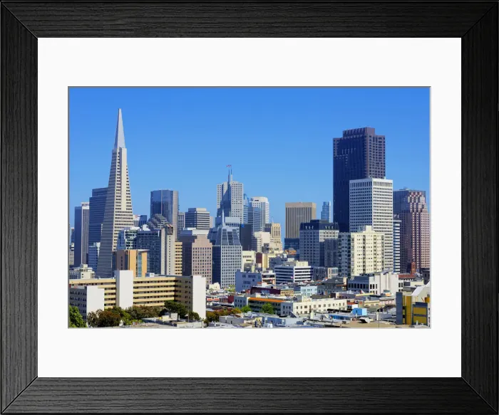 Framed Print : Downtown and TransAmerica Building, San Francisco, California, USA Framed Print : Downtown and TransAmerica Building, San Francisco, California, USA