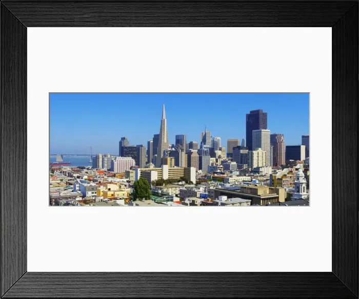 Framed Print : Downtown and TransAmerica Building, San Francisco, California, USA Framed Print : Downtown and TransAmerica Building, San Francisco, California, USA