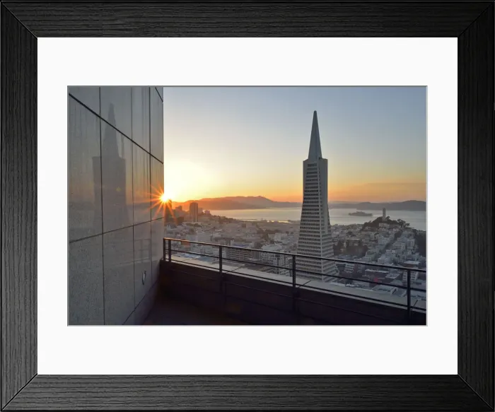 Framed Print : View from Hotel Mandarin Oriental, San Francisco, California, USA