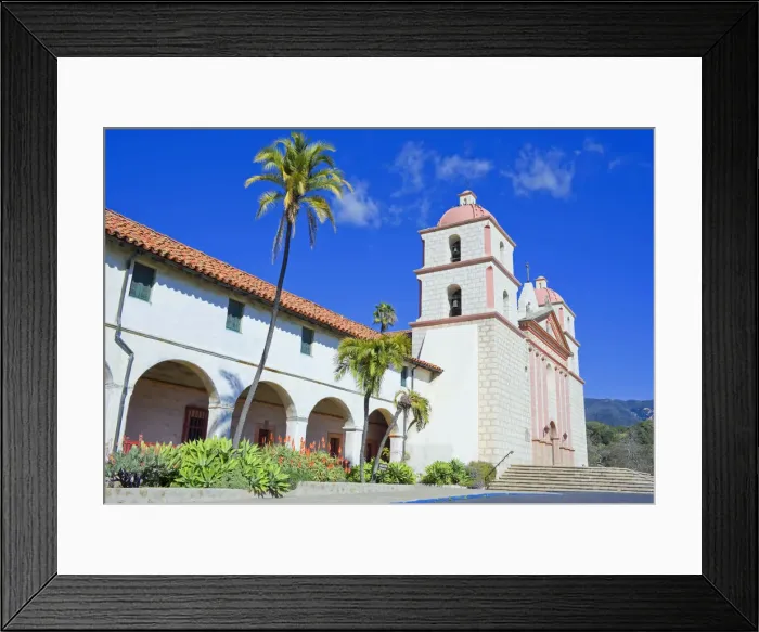 Framed Print : Santa Barbara Mission, Santa Barbara, California, USA Framed Print : Santa Barbara Mission, Santa Barbara, California, USA