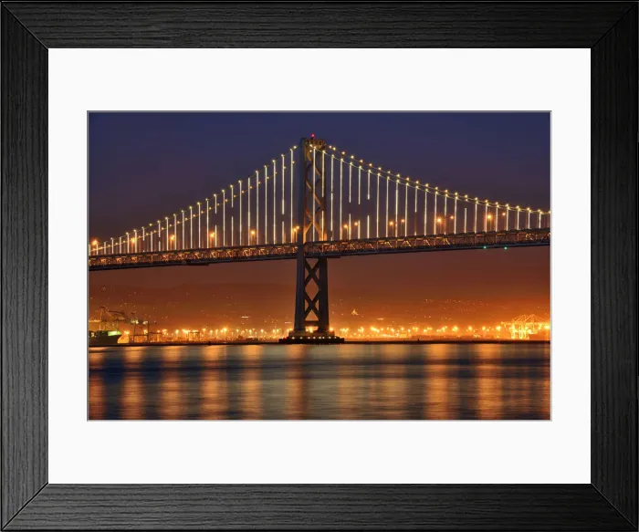 Framed Print : Bay Bridge, San Francisco, California, USA Framed Print : Bay Bridge, San Francisco, California, USA