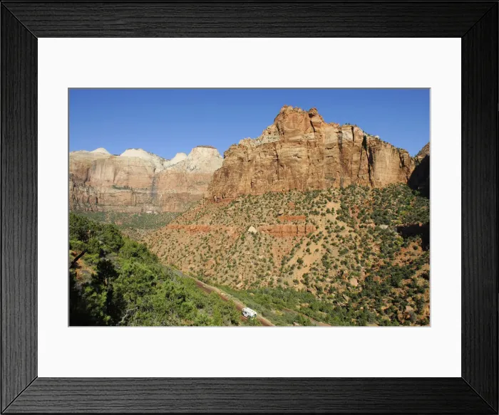 Framed Print : West Temple Mountain, Zion National park, Utah, USA