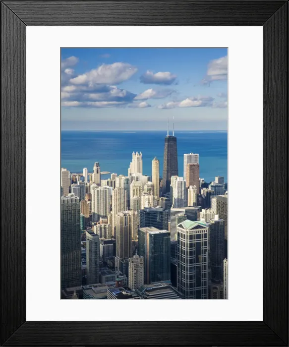 Framed Print : USA, Illinois, Chicago. Elevated view over the city from the Willis Tower Framed Print : USA, Illinois, Chicago. Elevated view over the city from the Willis Tower