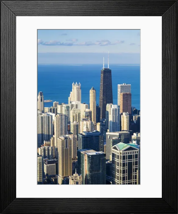 Framed Print : USA, Illinois, Chicago. Elevated view over the city from the Willis Tower Framed Print : USA, Illinois, Chicago. Elevated view over the city from the Willis Tower