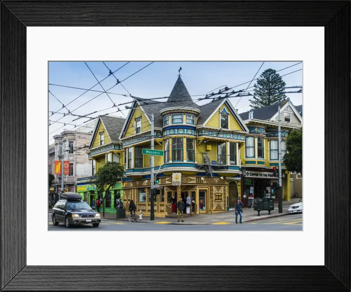 Framed Print : Victorian house in Masonic Street, Haight-Ashbury district, San Francisco, California Framed Print : Victorian house in Masonic Street, Haight-Ashbury district, San Francisco, California