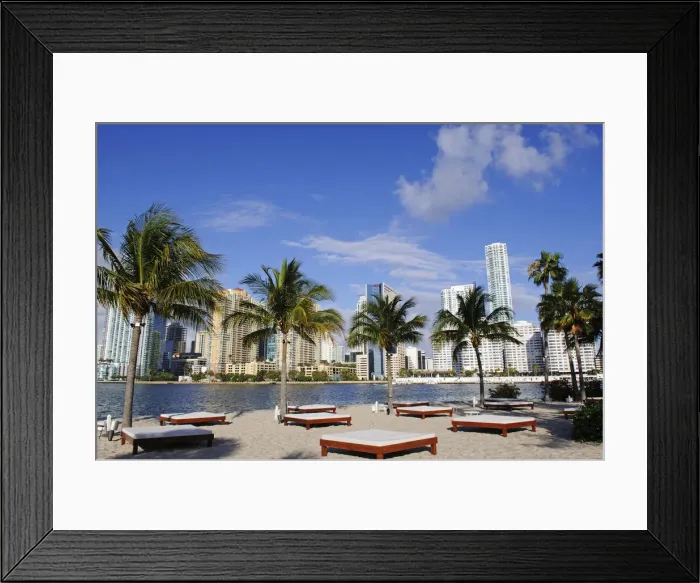 Framed Print : Mandarin Oriental Hotel, Brickell Key Drive, Miami Downtown, Florida, USA