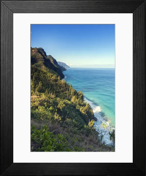 Framed Print : USA, Hawaii, Kauai, view of cliffs in the Na Pali Coast State Park from the Kalalau Trail Framed Print : USA, Hawaii, Kauai, view of cliffs in the Na Pali Coast State Park from the Kalalau Trail