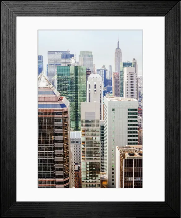 Framed Print : USA, New York, New York City, Manhattan, view of skyscrapers in the city center with Framed Print : USA, New York, New York City, Manhattan, view of skyscrapers in the city center with