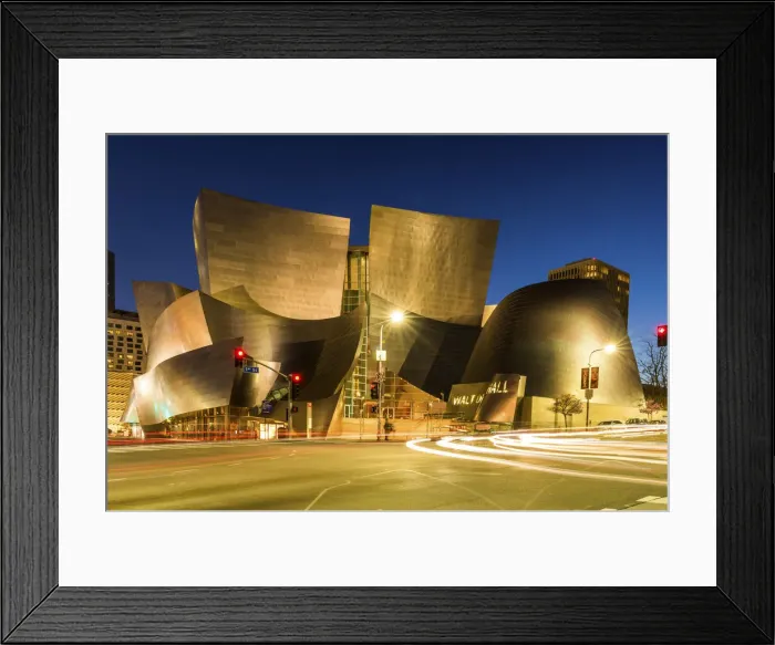 Framed Print : Disney Concert Hall at Night, Los Angeles, California, USA Framed Print : Disney Concert Hall at Night, Los Angeles, California, USA